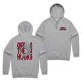 Off The Hook Hoodie — Grey Marle front & back