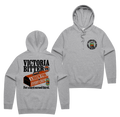 Tool Box Hoodie — Grey Marle front & back