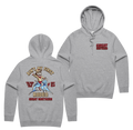 Rodeo Hoodie — Grey Marle front & back