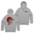 Live Fast Hoodie — Grey Marle front & back