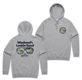 Lookin Good Hoodie — Grey Marle front & back