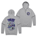 Possibly Pissed Hoodie — Grey Marle front & back