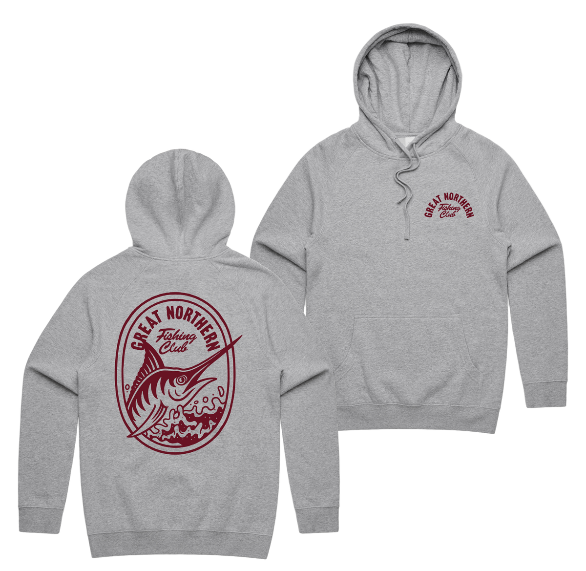 Gnfc Hoodie — Grey Marle front & back