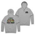 Booze Ranger Hoodie — Grey Marle front & back