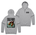 On Ice Hoodie — Grey Marle front & back