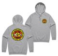 Good Times Hoodie — Grey Marle front & back
