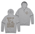 Boozehound Hoodie — Grey Marle front & back