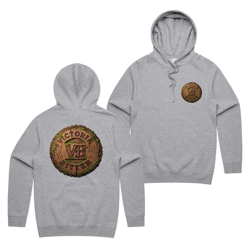 Lumberjack Hoodie — Grey Marle front & back