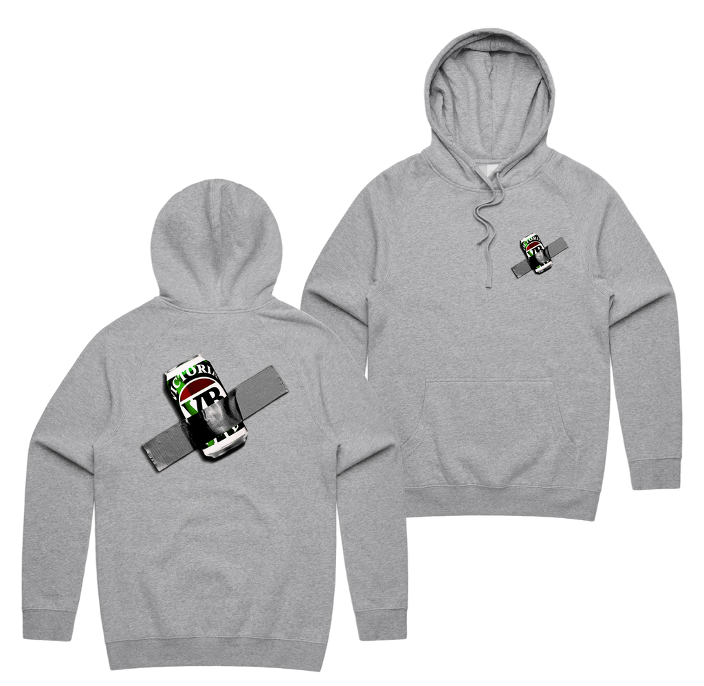 VB Art Hoodie — Grey Marle front & back