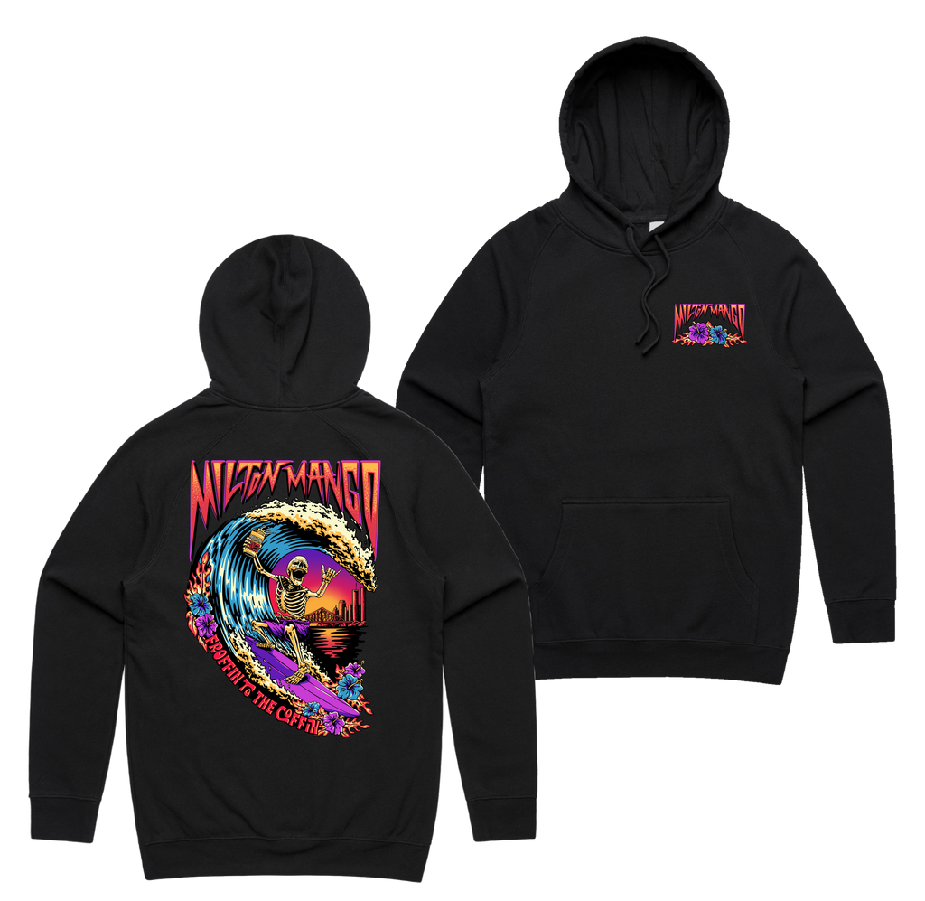 Froffin Coffin Hoodie — Black front & back