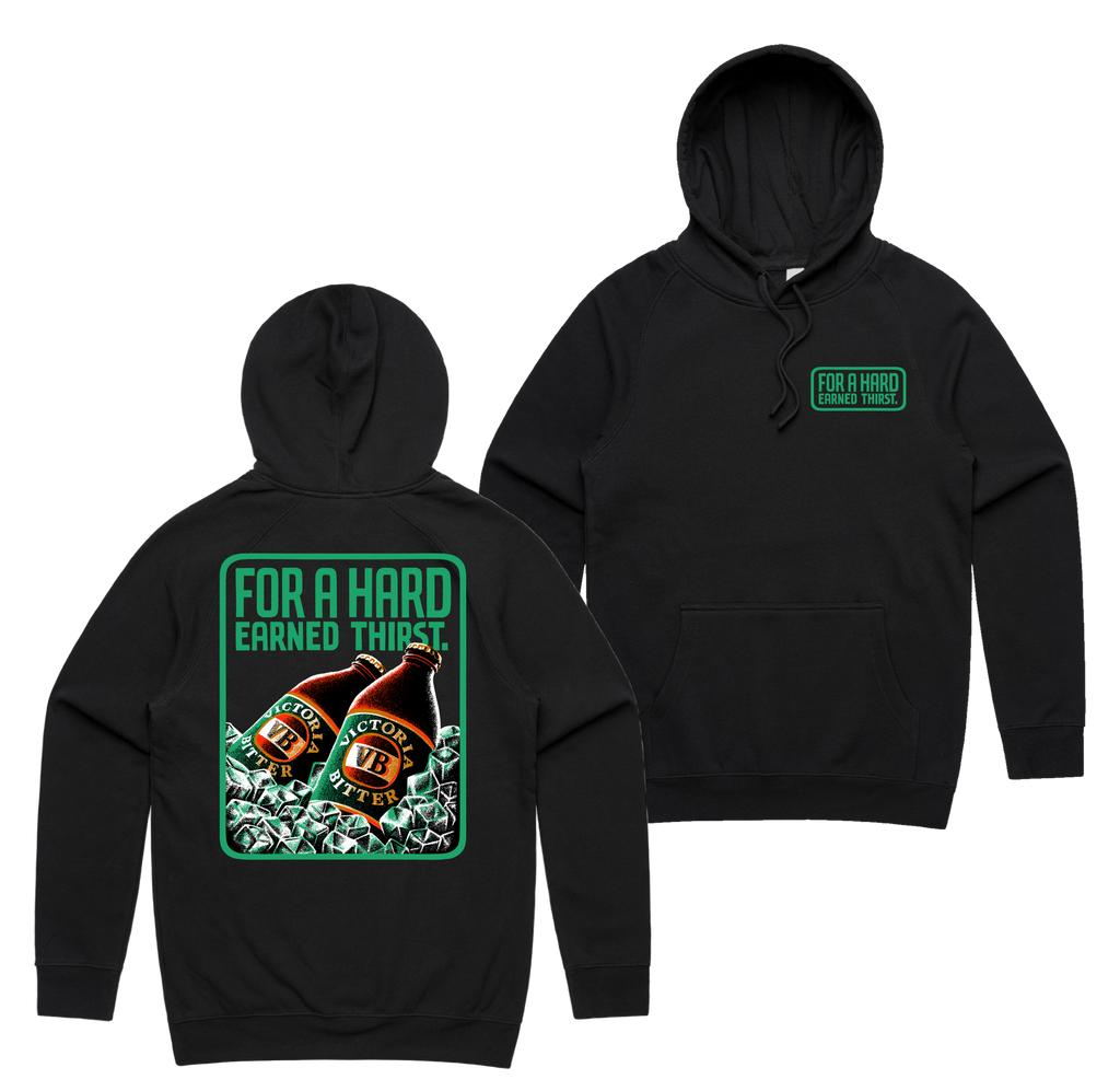 On Ice Hoodie — Black front & back