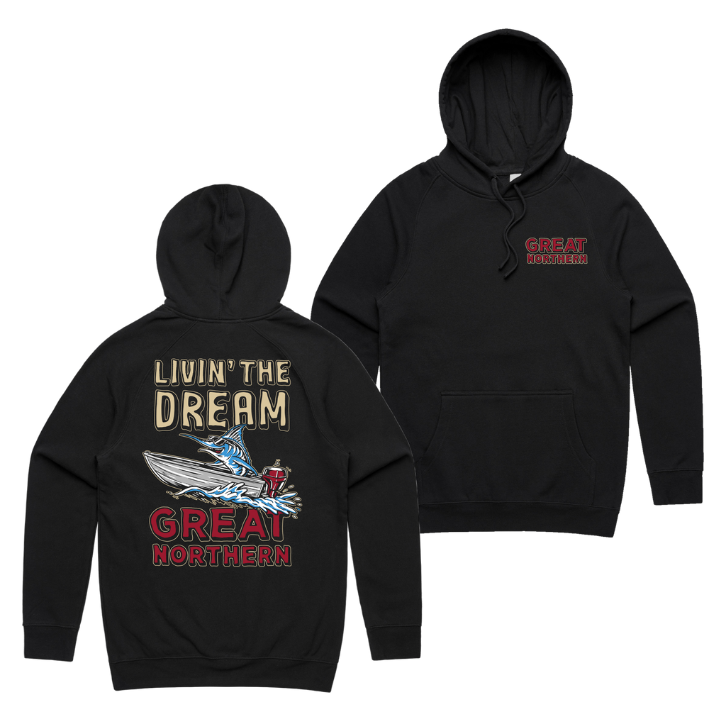 The Dream Hoodie — Black front & back