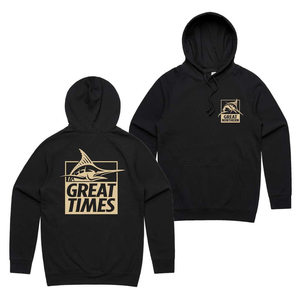 Great Hoodie — Black front & back