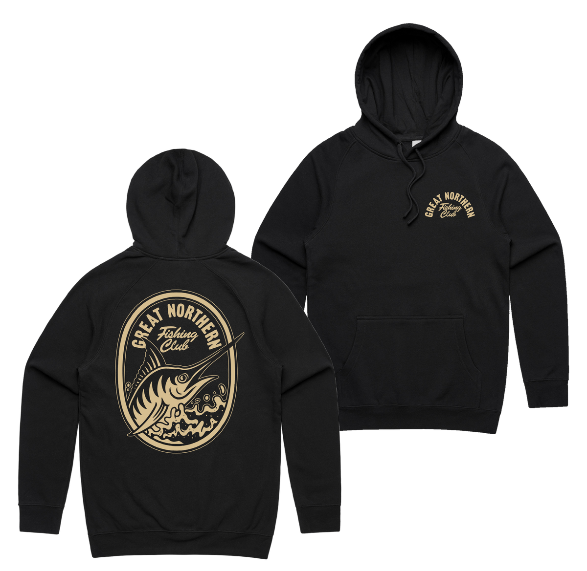 Gnfc Hoodie — Black front & back