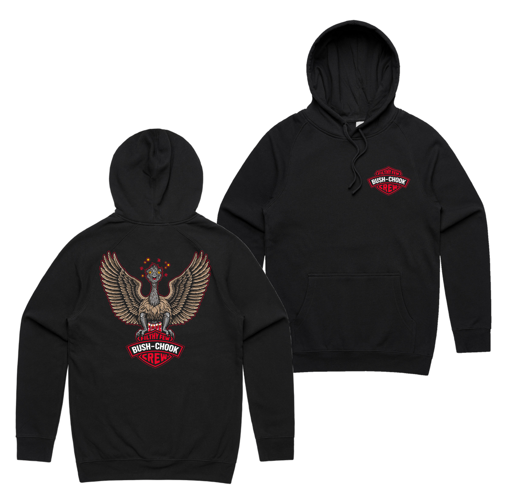 Filthy Few Hoodie — Black front & back