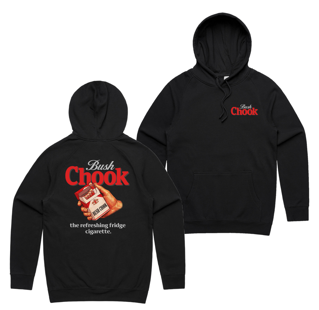 Fridge Ciggie Hoodie — Black front & back