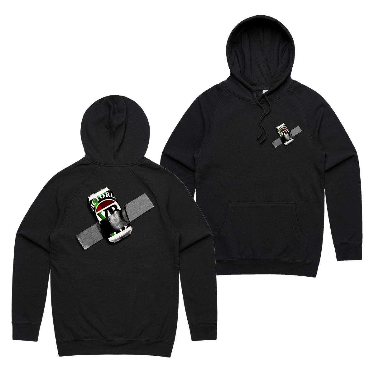 VB Art Hoodie — Black front & back