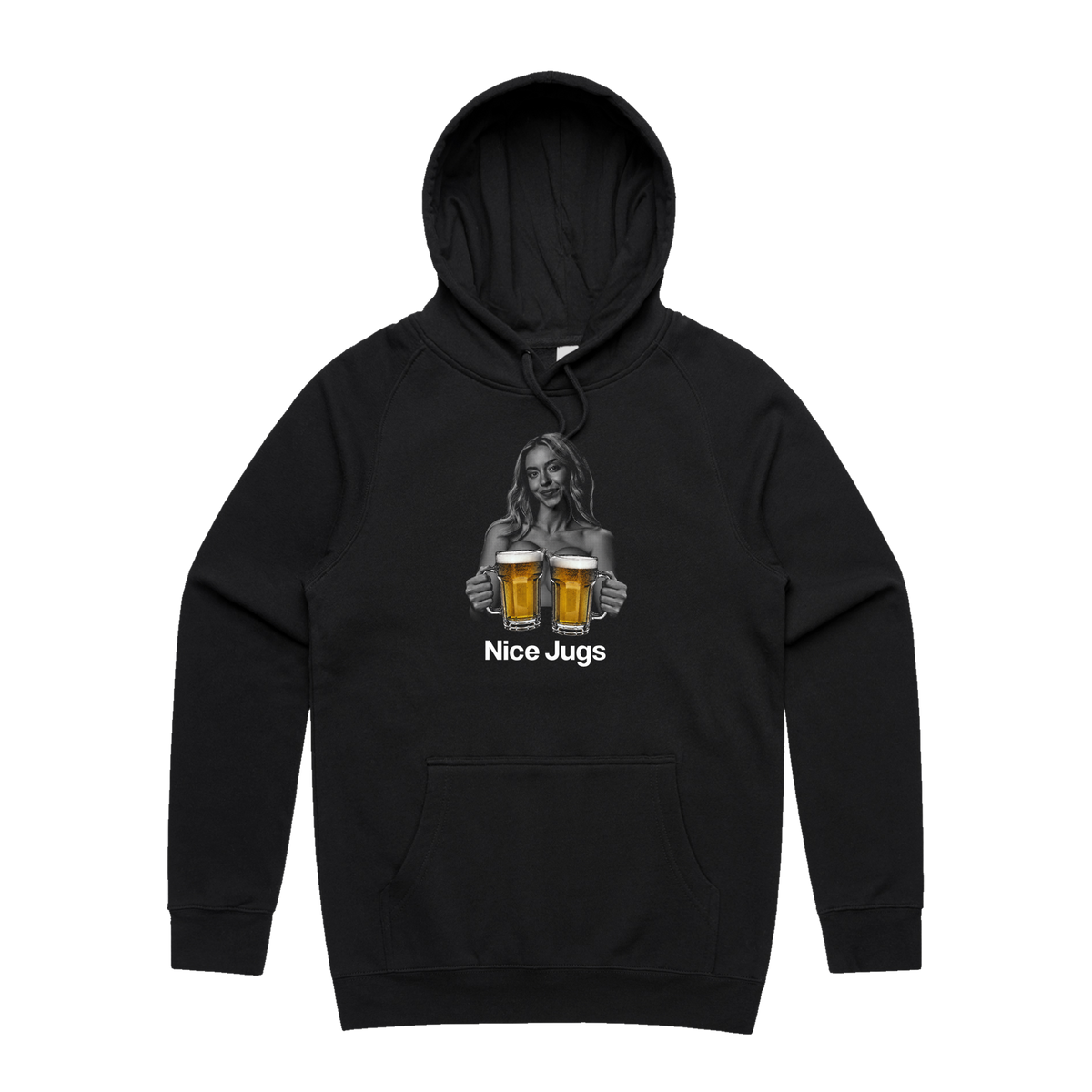 Nice Jugs Hoodie Black — Black front
