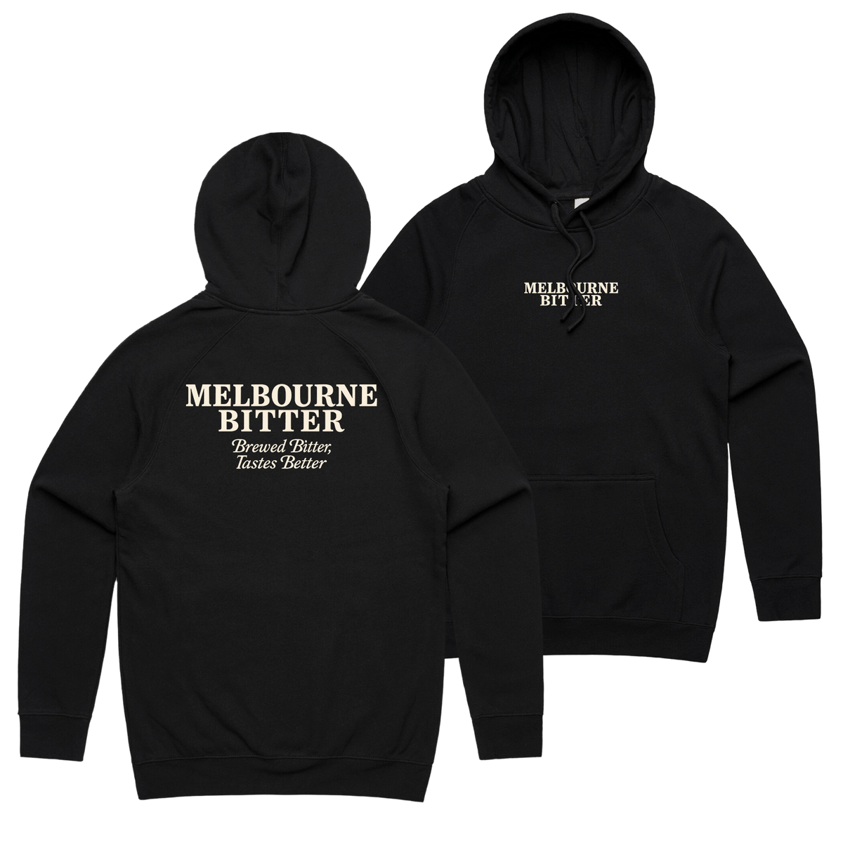 Brewed Bitter Hoodie Black Hoodie Melbourne Bitter
