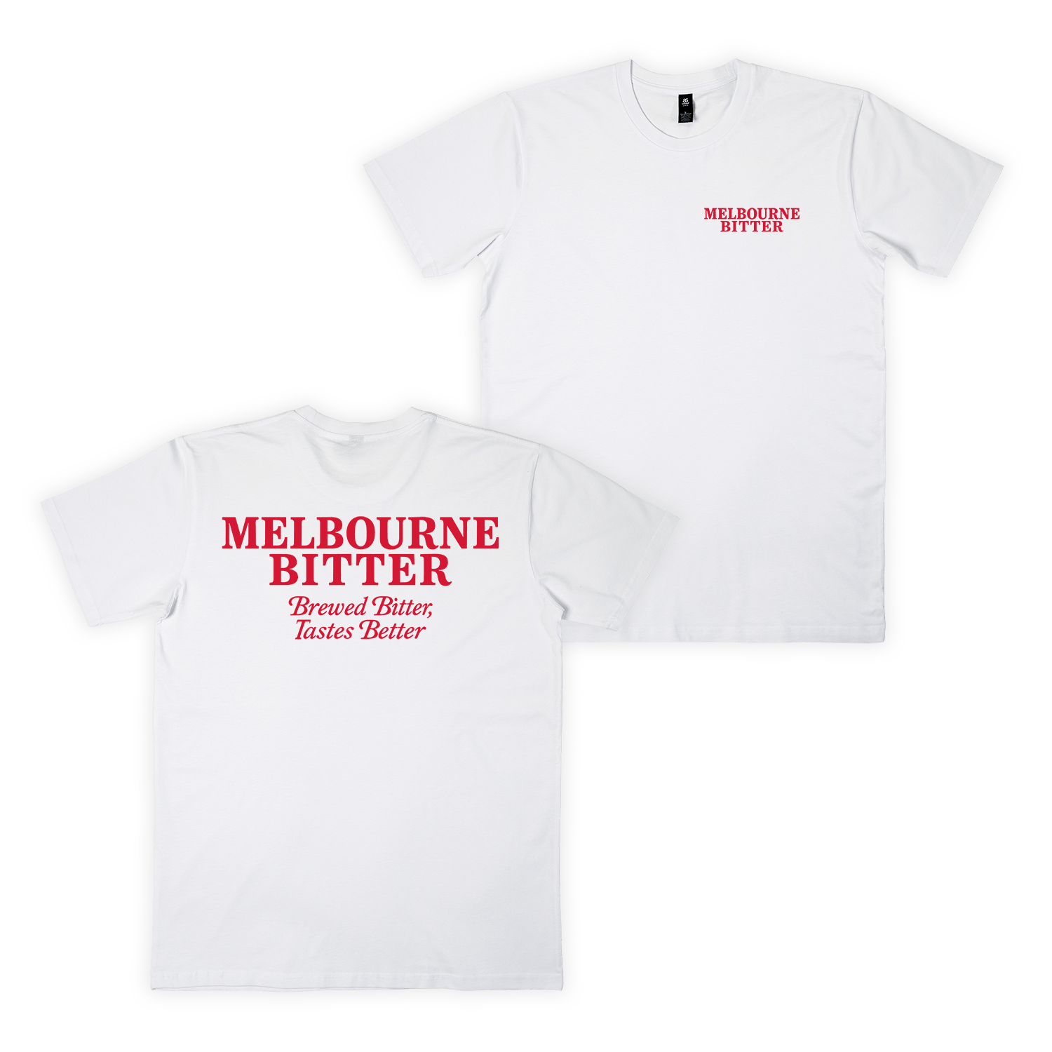 Brewed Bitter Tee White T-Shirt Melbourne Bitter