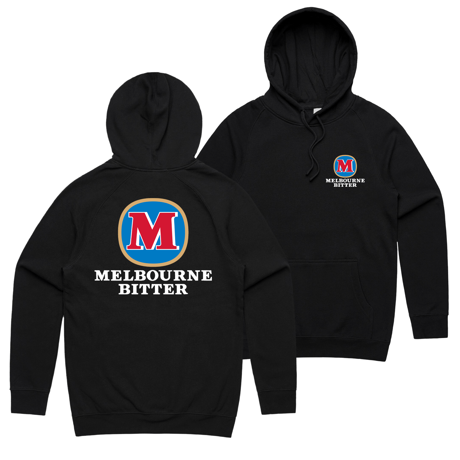 Melbourne Bitter Stripped Hoodie Black Hoodie Melbourne Bitter