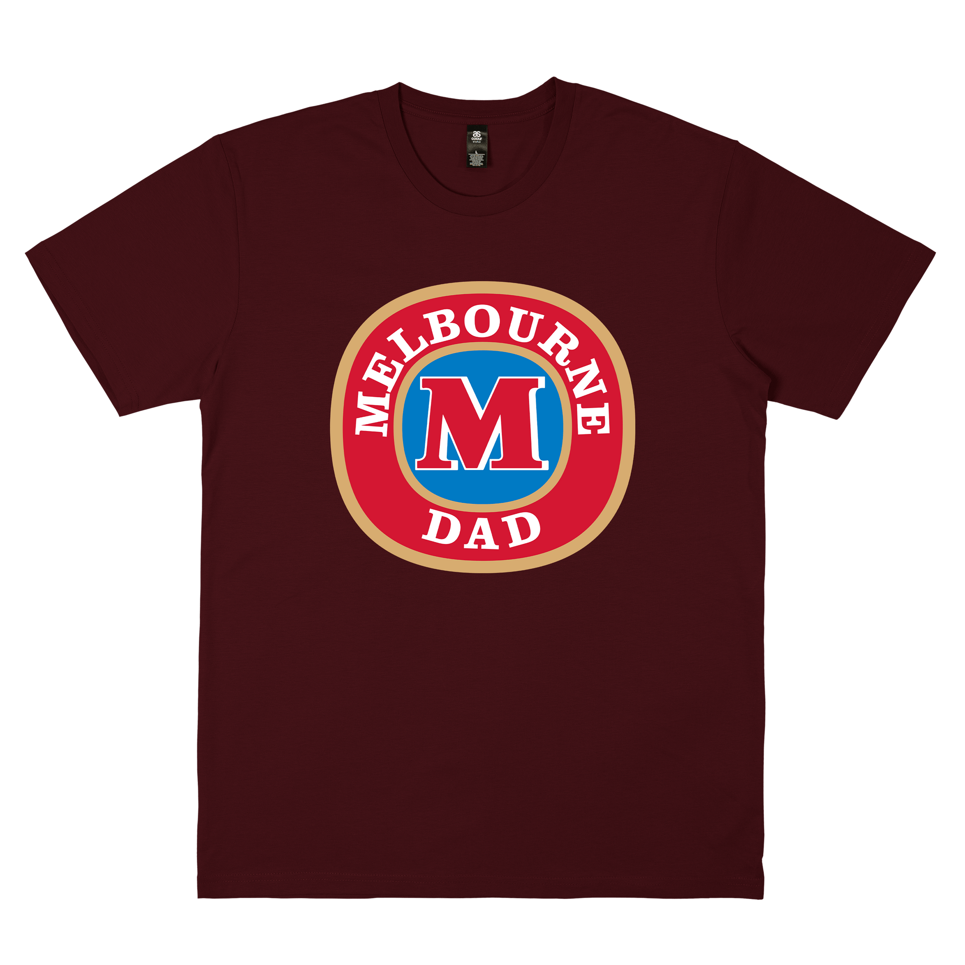 Melbourne Dad Tee Burgundy T-Shirt Melbourne Bitter