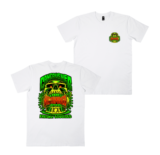 Can Crusher Tee White T-Shirt Milton Mango