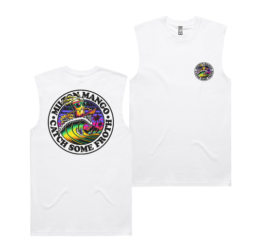 Catch Some Froth Muscle Tee White Muscle Milton Mango