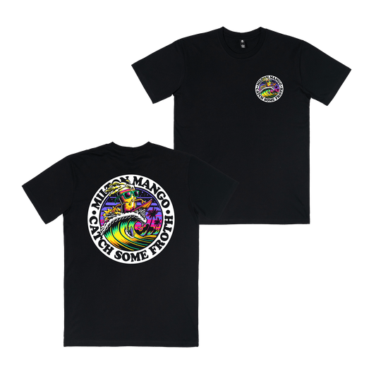 Catch Some Froth Tee Black T-Shirt Milton Mango
