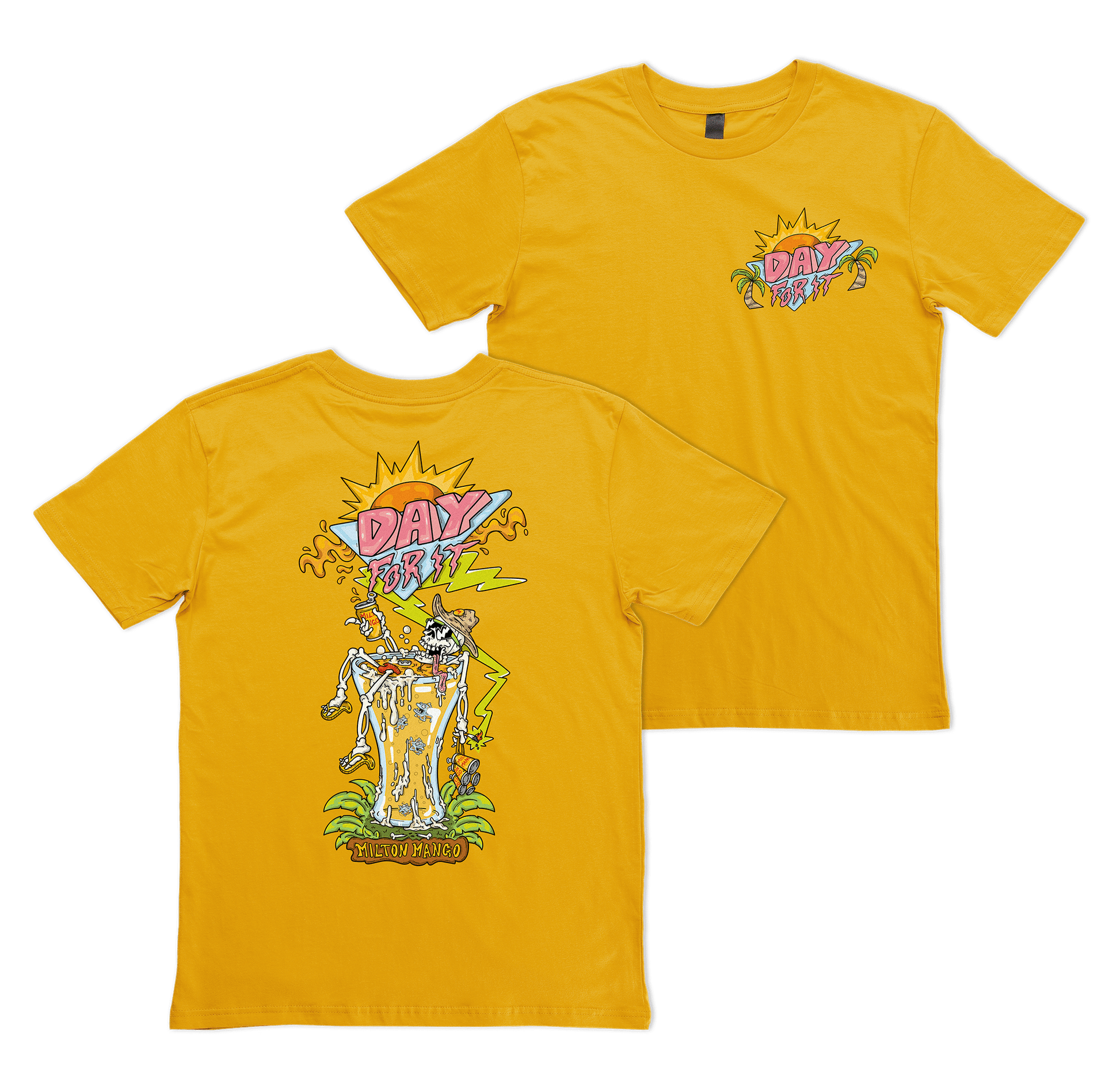 Day For It Tee Mustard T-Shirts Milton Mango