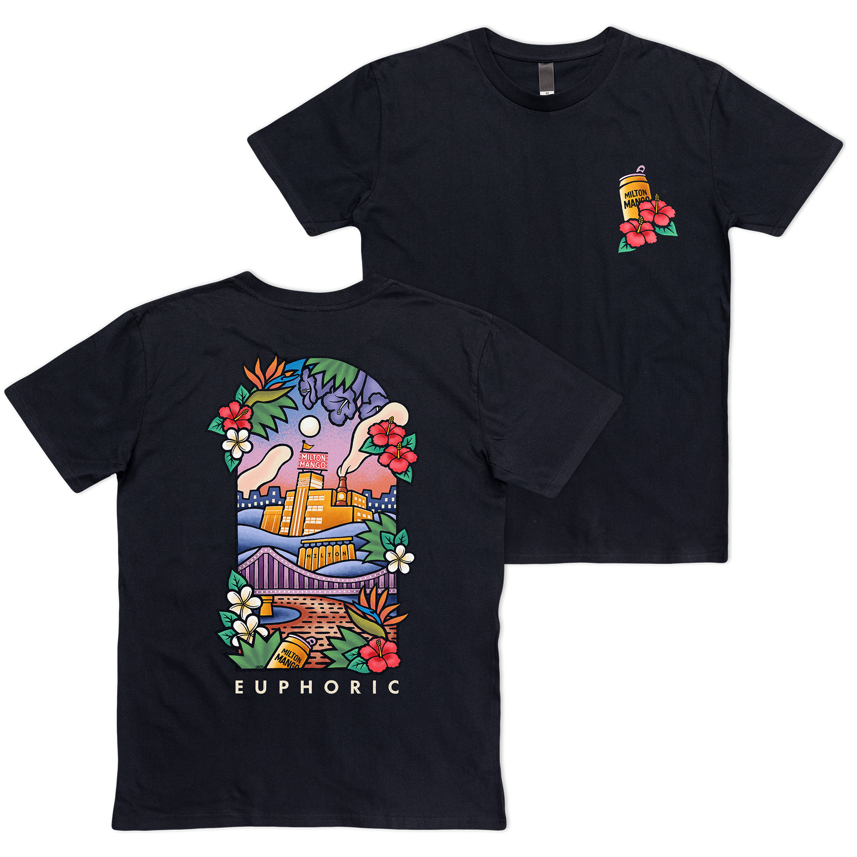 Euphoric Tee Black T-Shirts Milton Mango