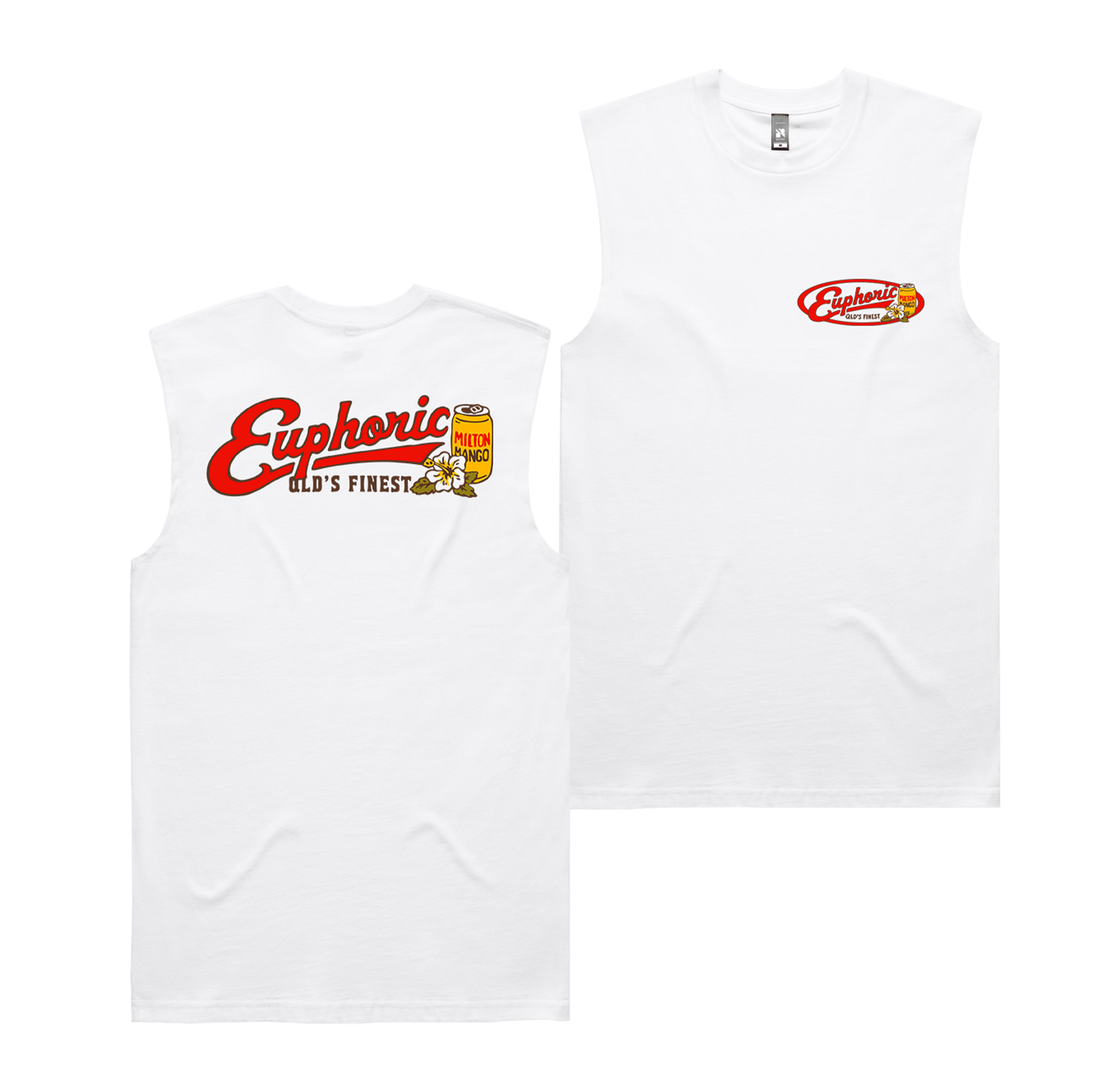 Euphoric Vintage Muscle Tee White Muscle Milton Mango