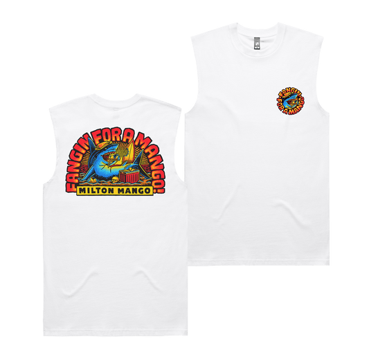 Fangin' 5 Muscle Tee White Muscle Milton Mango