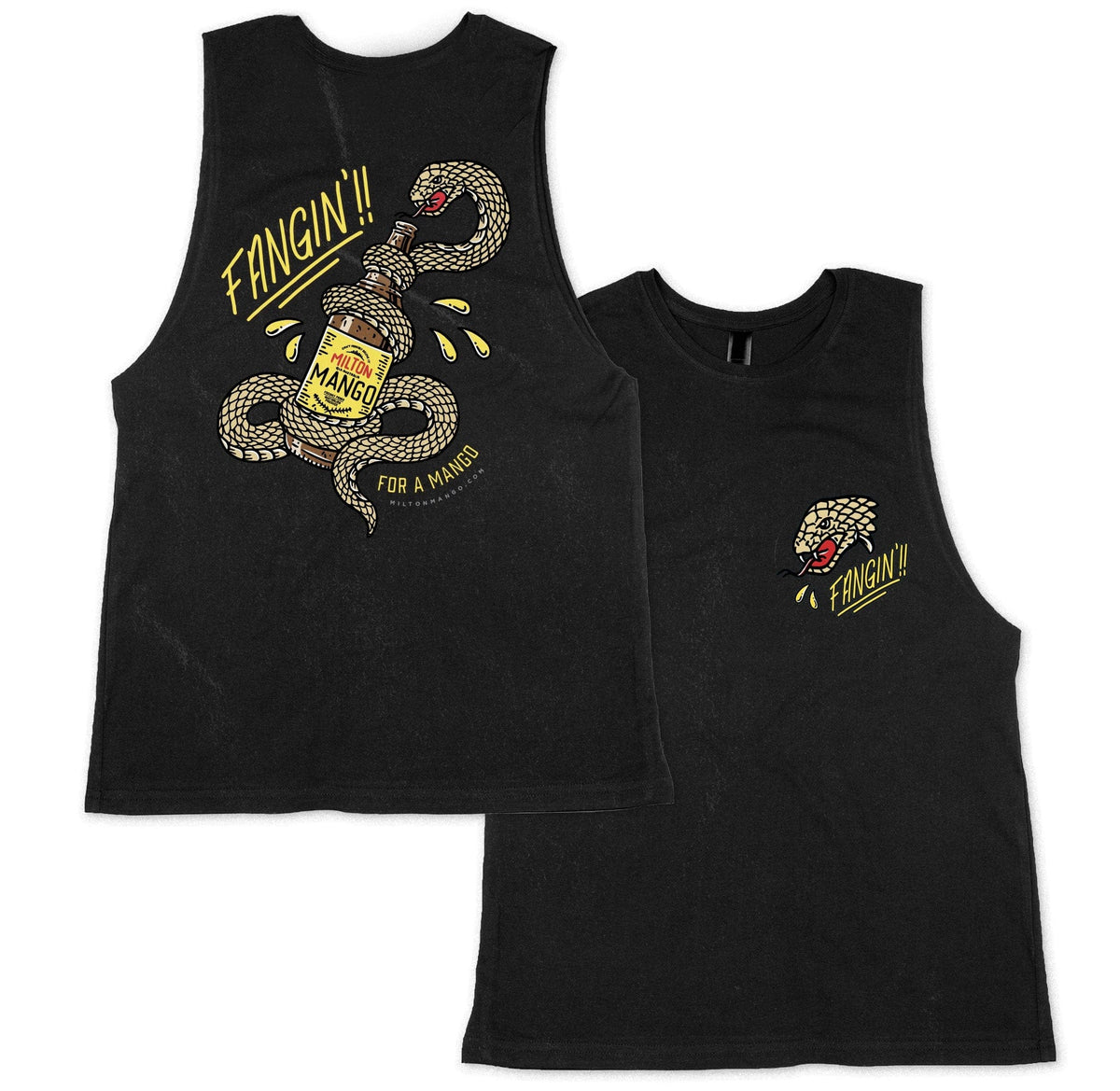 Fangin Muscle Tee Black Muscle Tanks Milton Mango