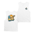 Kegged In QLD Muscle Tee White Muscle Tanks Milton Mango
