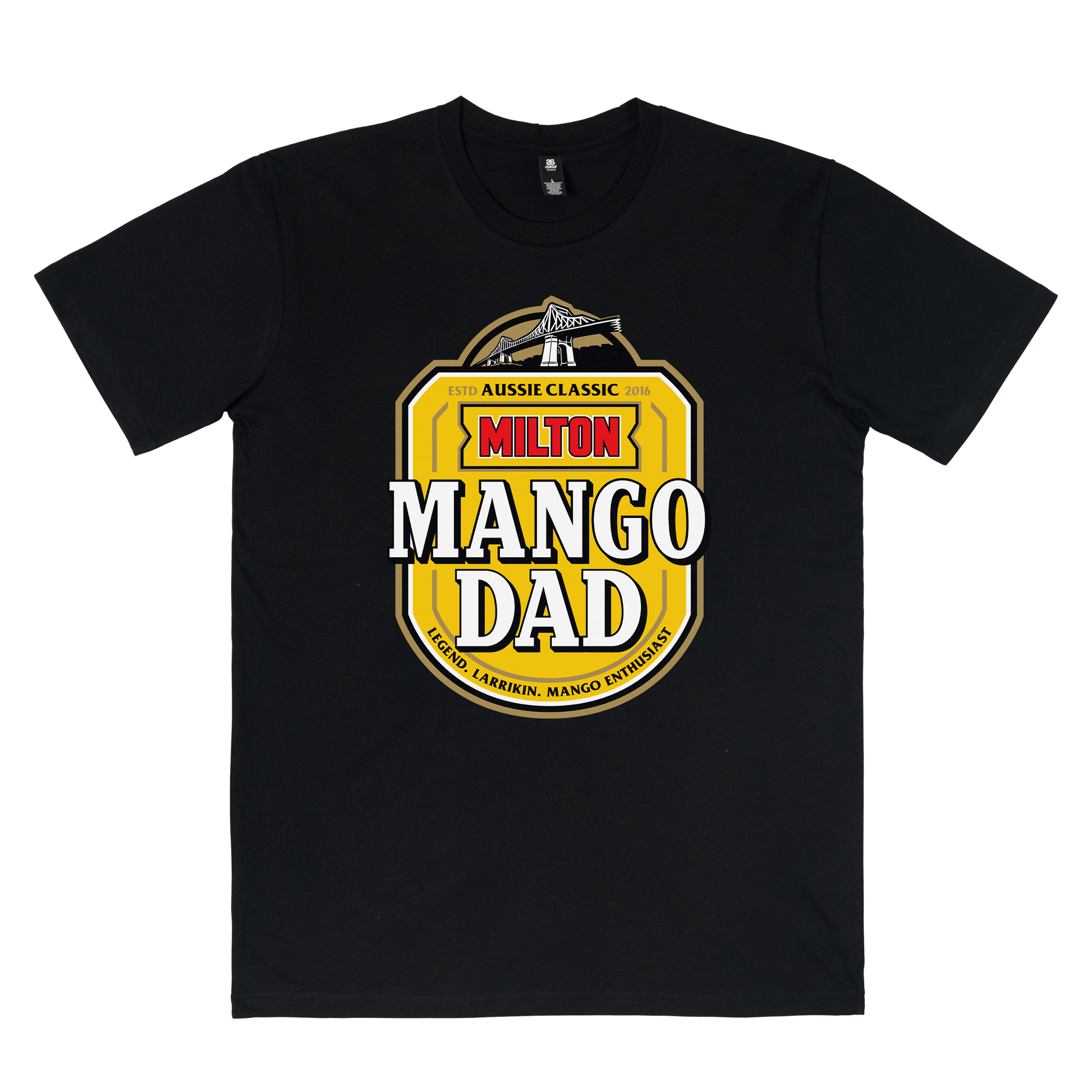 Mango Dad Tee Black T-Shirt Milton Mango