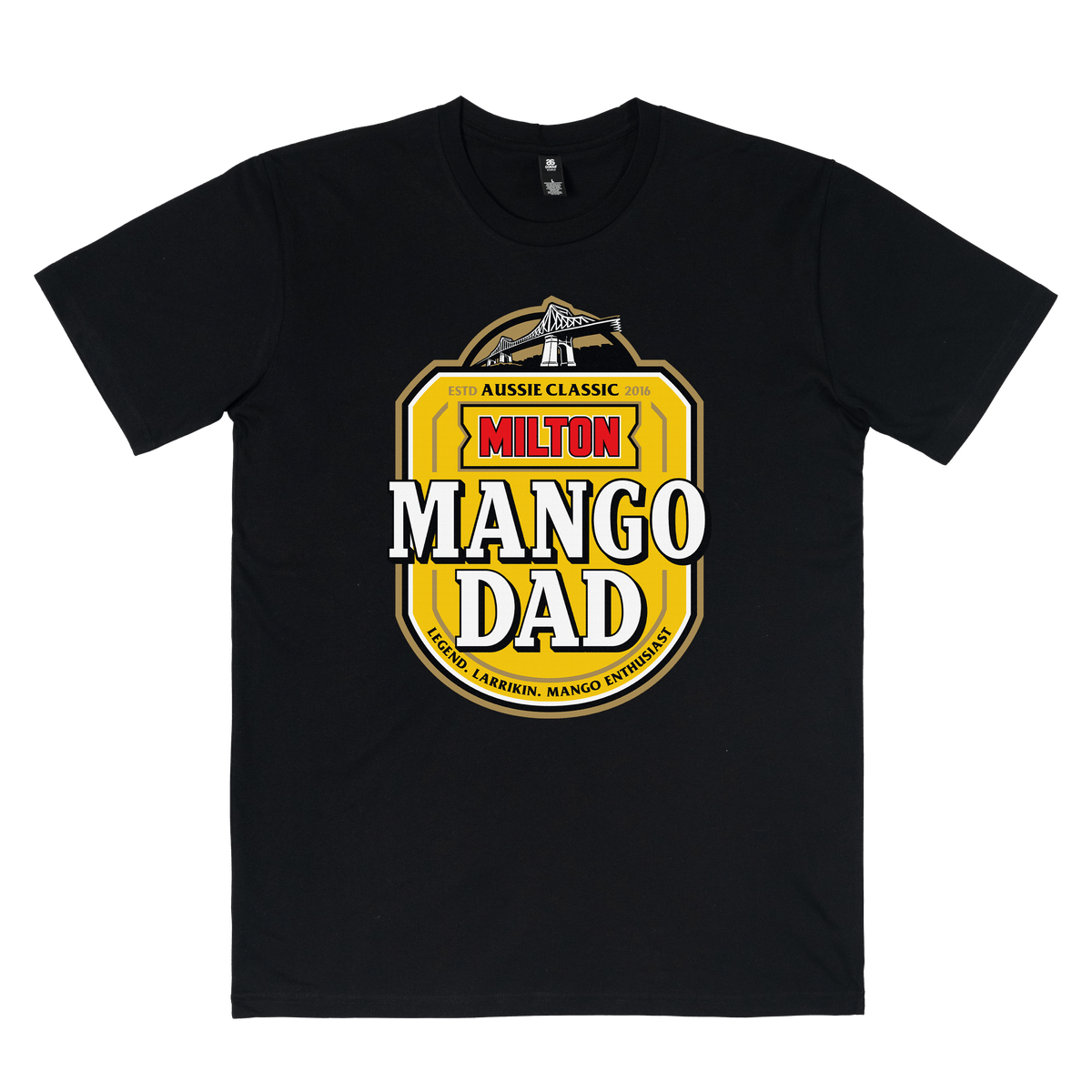 Mango Dad Tee Black T-Shirt Milton Mango