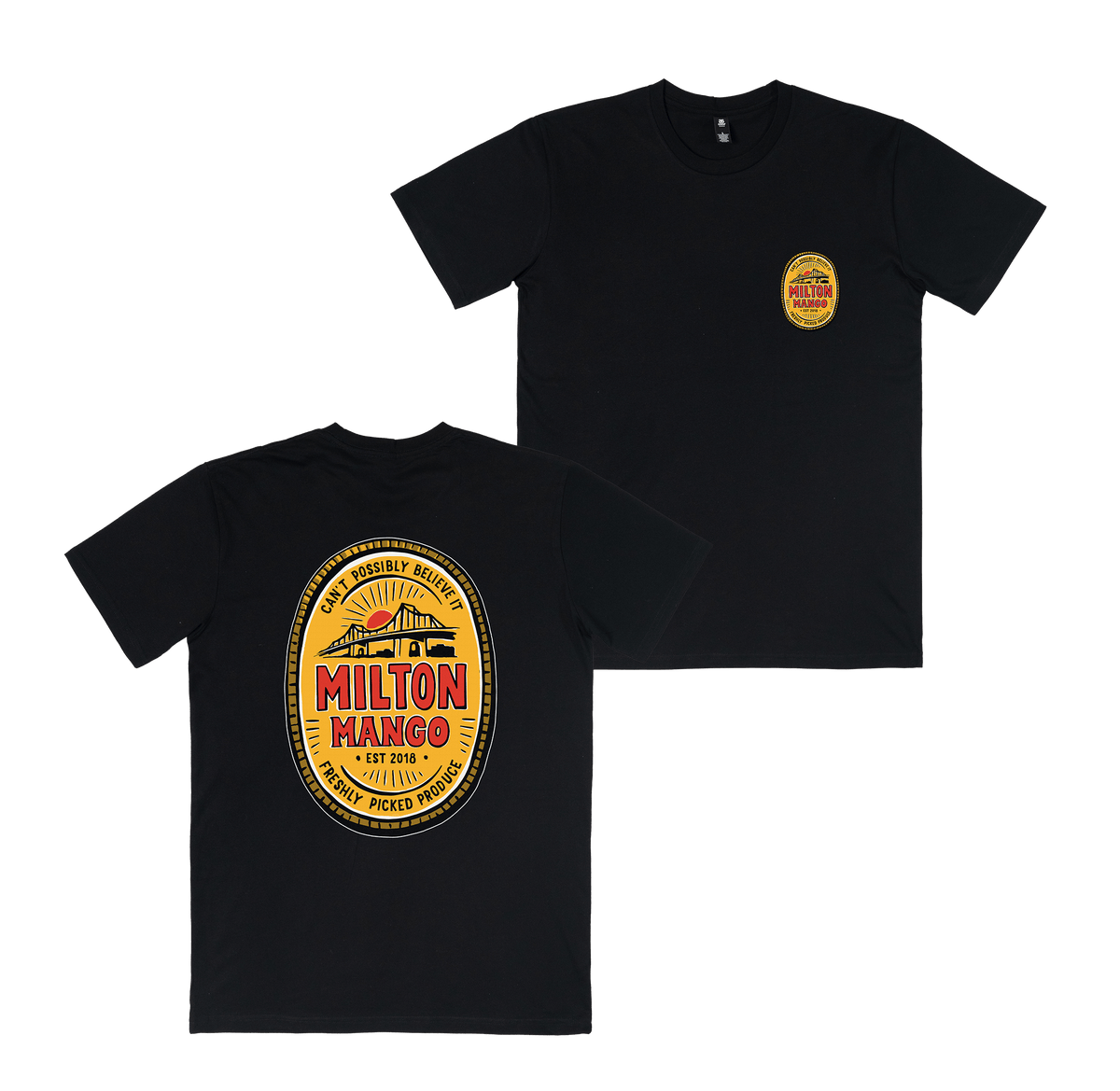 Mango Story Tee Black T-Shirt Milton Mango