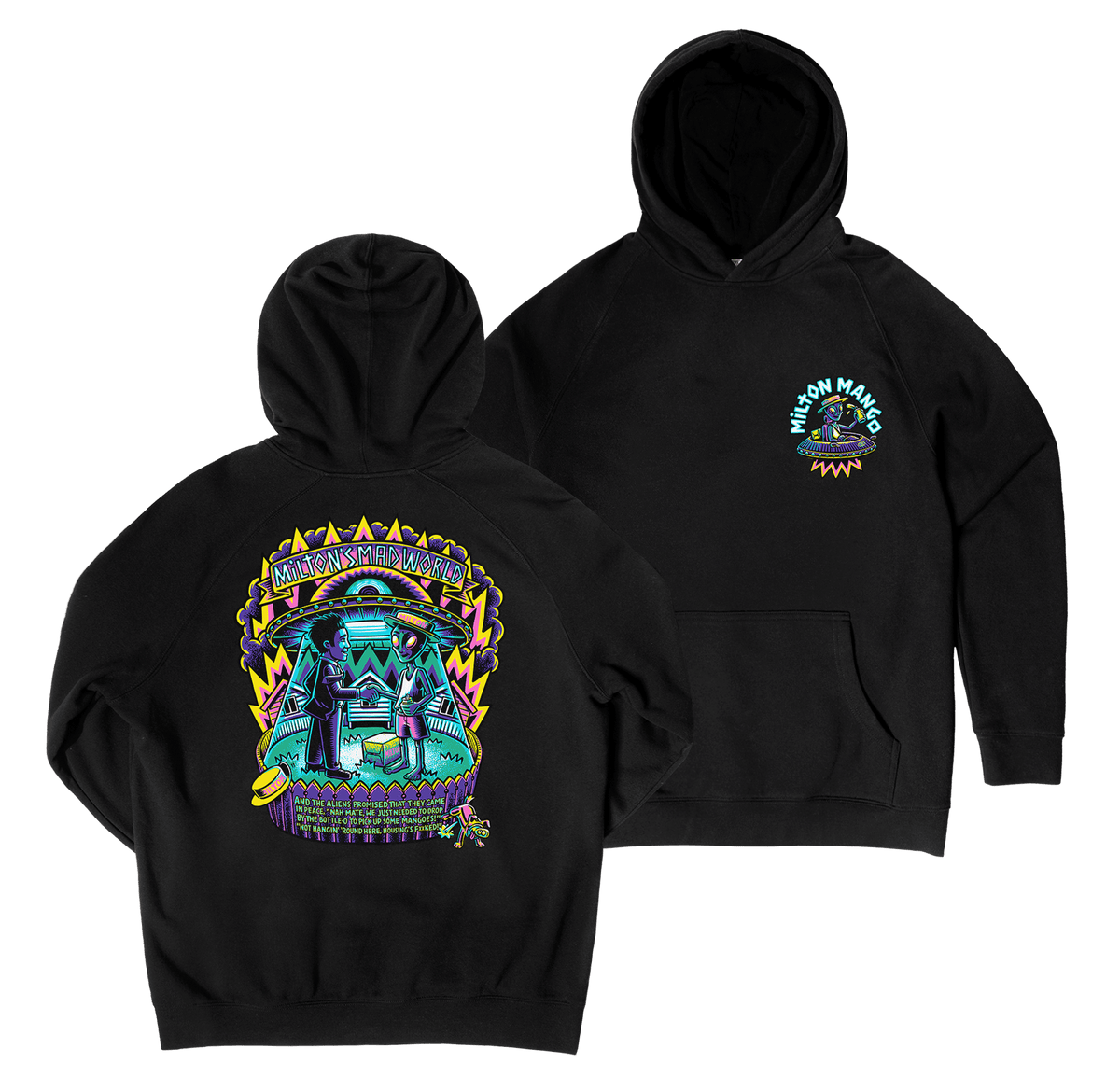 Milton Mango Run Hoodie Black Hoodie Milton Mango