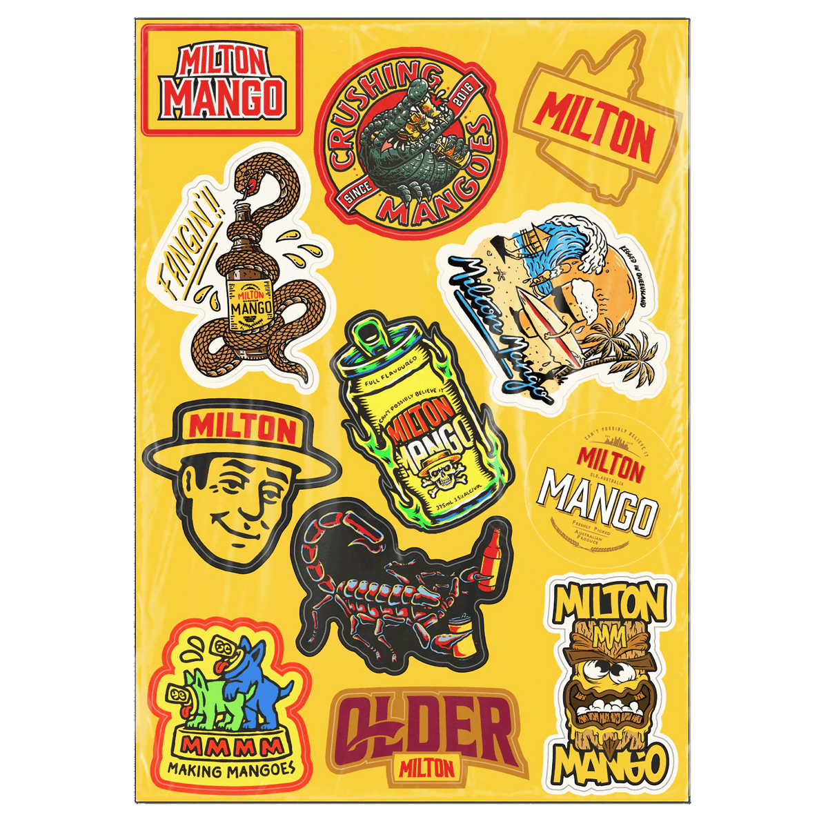 Milton Mango Sticker Sheet Sticker Milton Mango