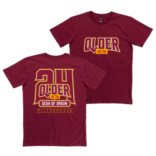 QLDER 24 Tee Burgundy T-Shirts Milton Mango