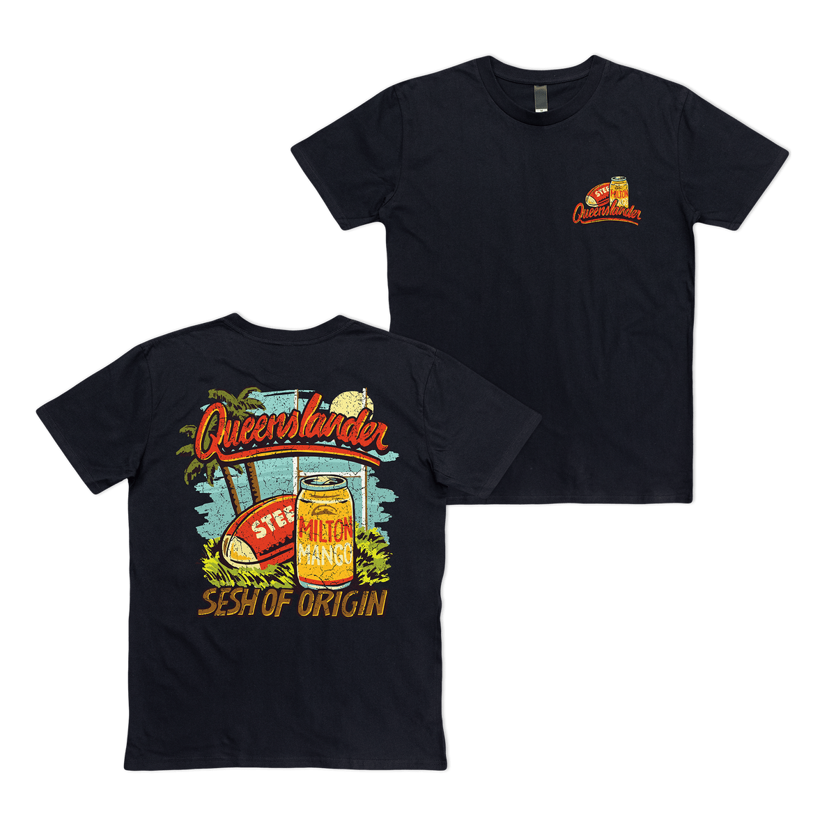 QLDER 25 Tee Black T-Shirt Milton Mango
