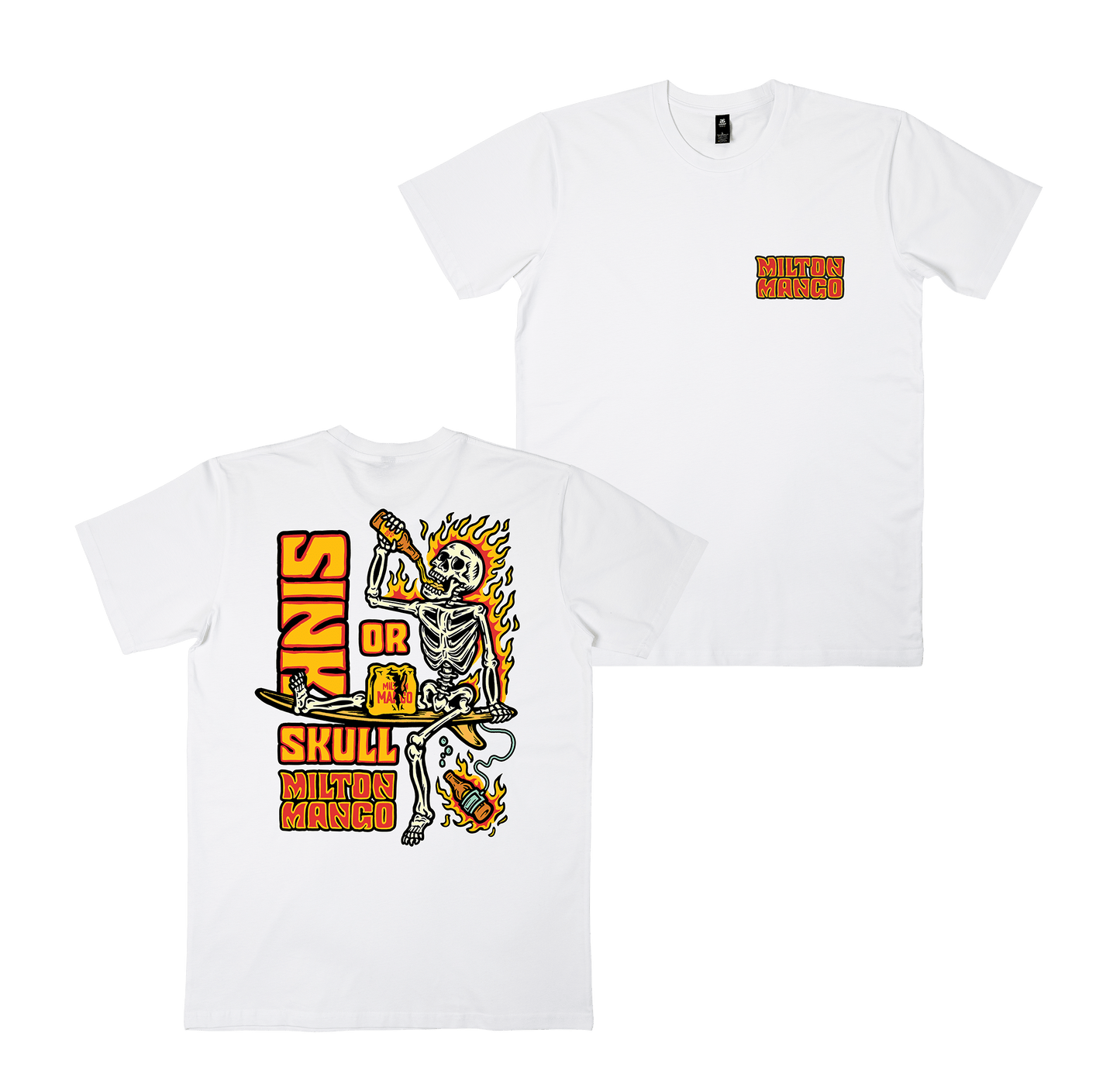 Sink or Skull Tee White T-Shirt Milton Mango