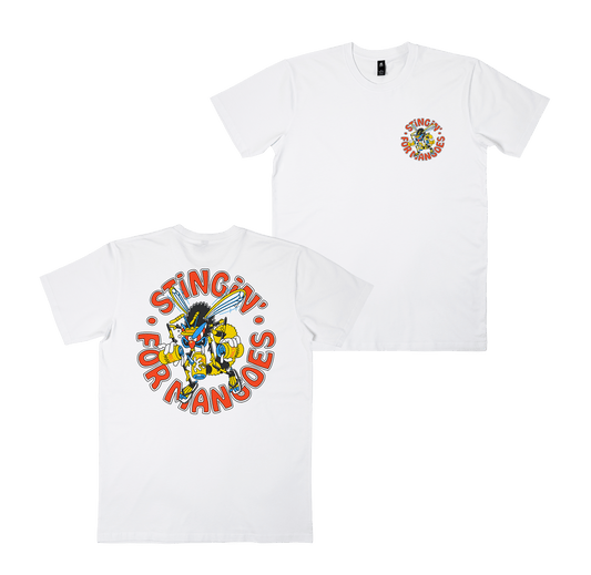 Stingin' 5 Tee White T-Shirt Milton Mango