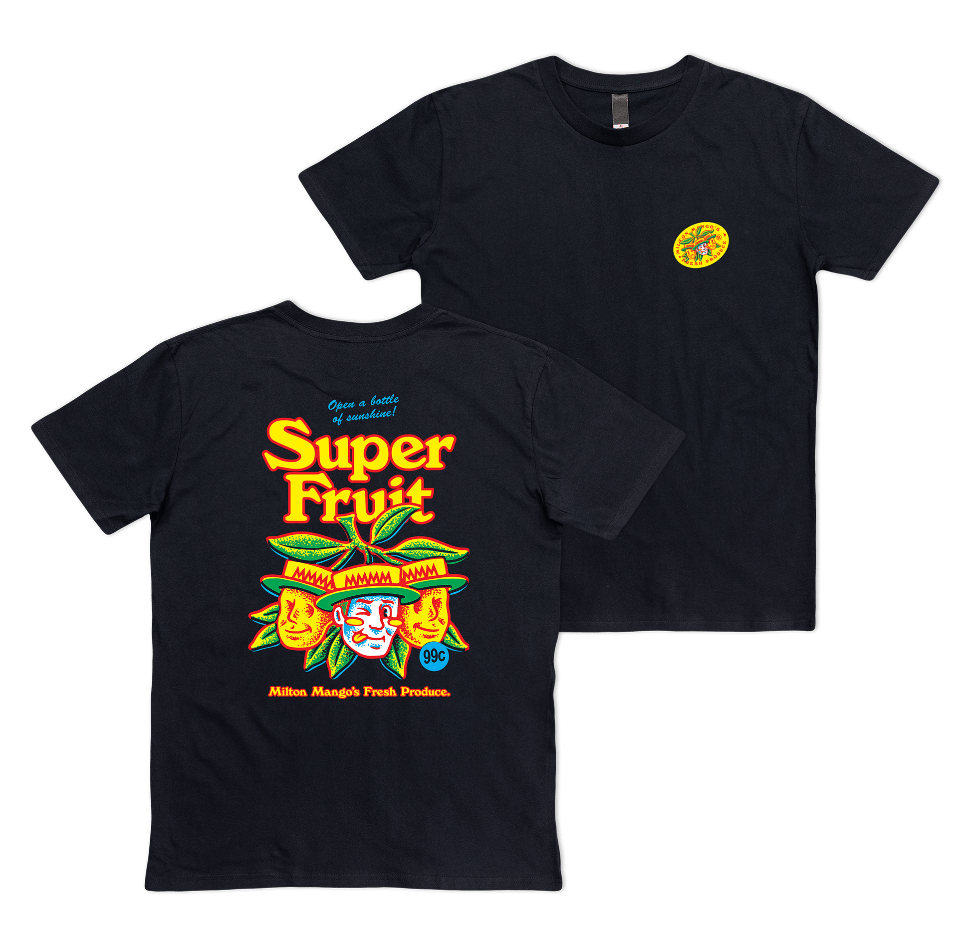 Super Fruit Tee Black T-Shirts Milton Mango