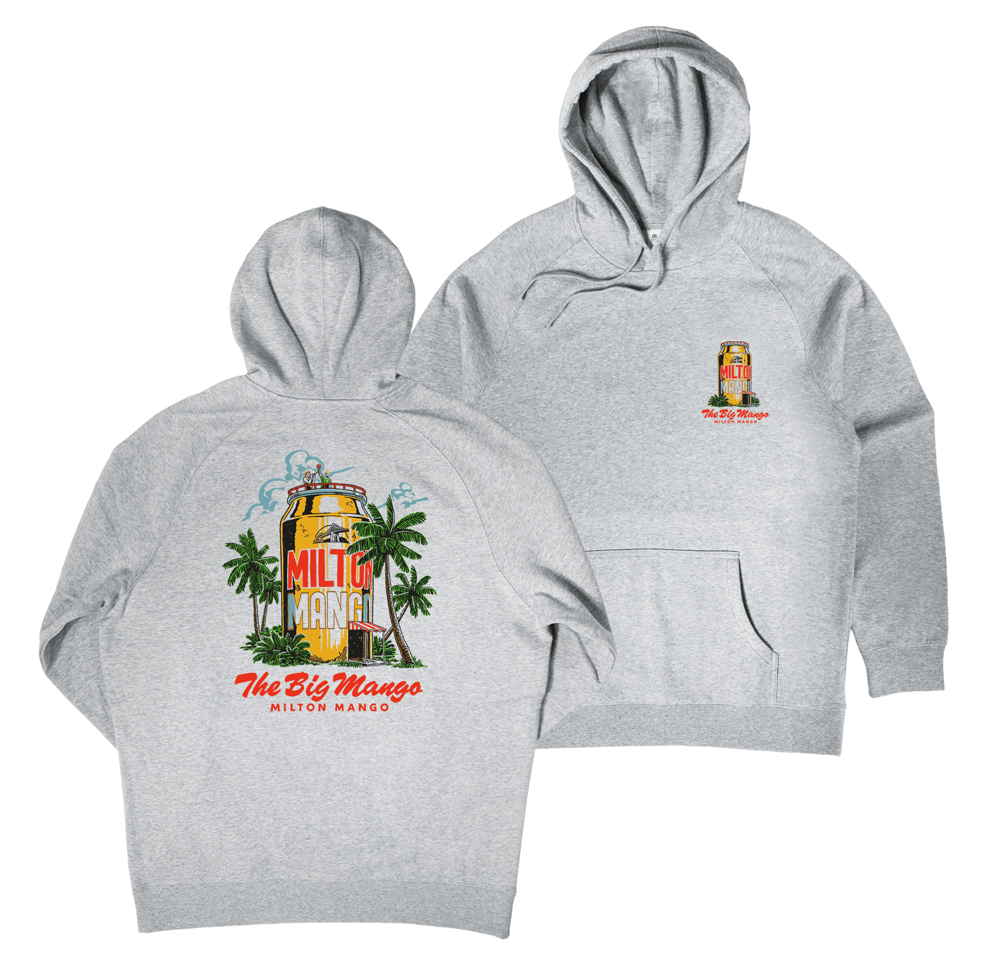 The Big Mango Hoodie Grey Hoodie Milton Mango