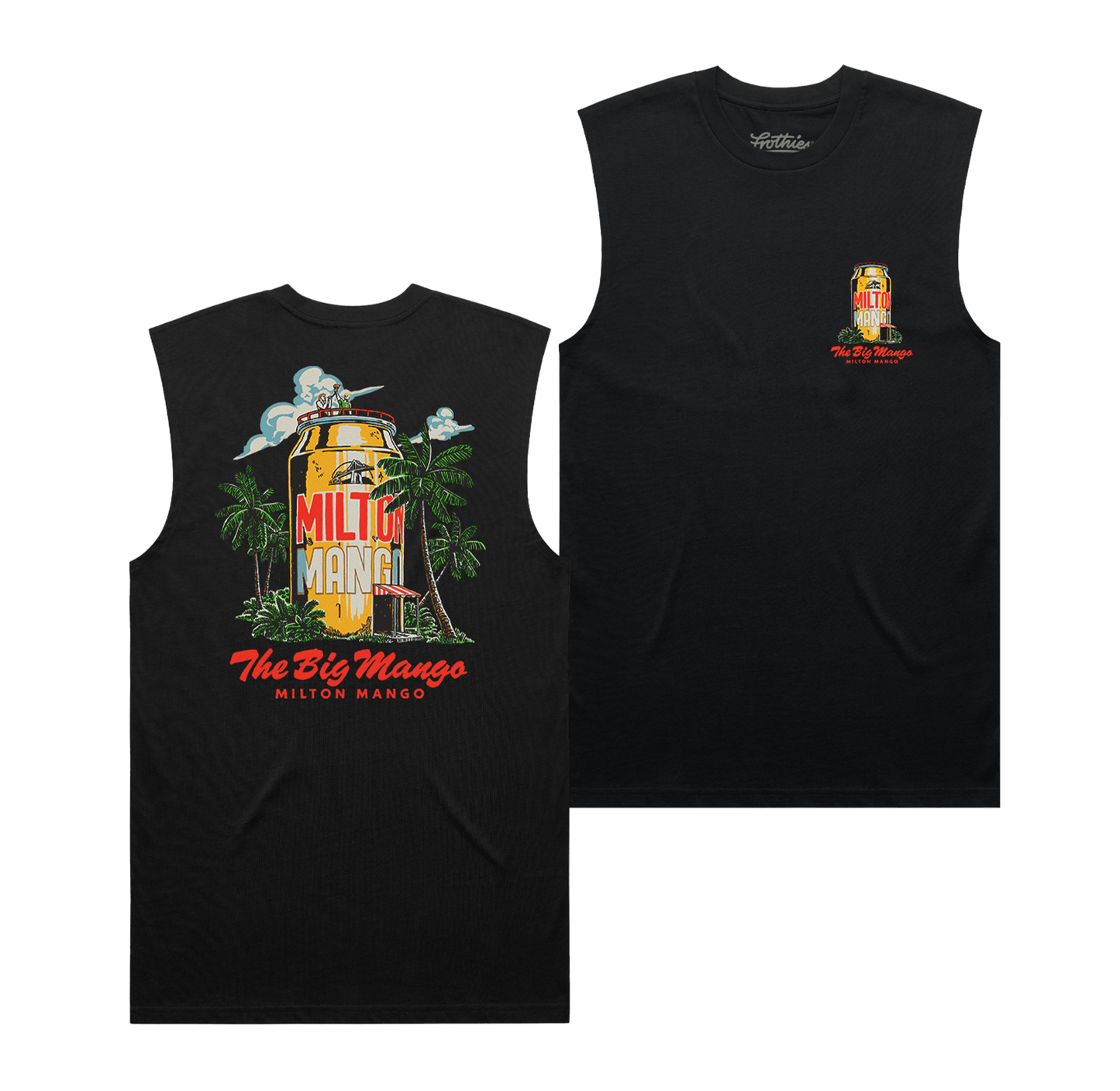 The Big Mango Muscle Tee Black Muscle Tank Milton Mango