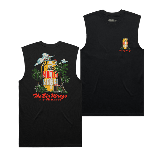 The Big Mango Muscle Tee Black Muscle Tank Milton Mango