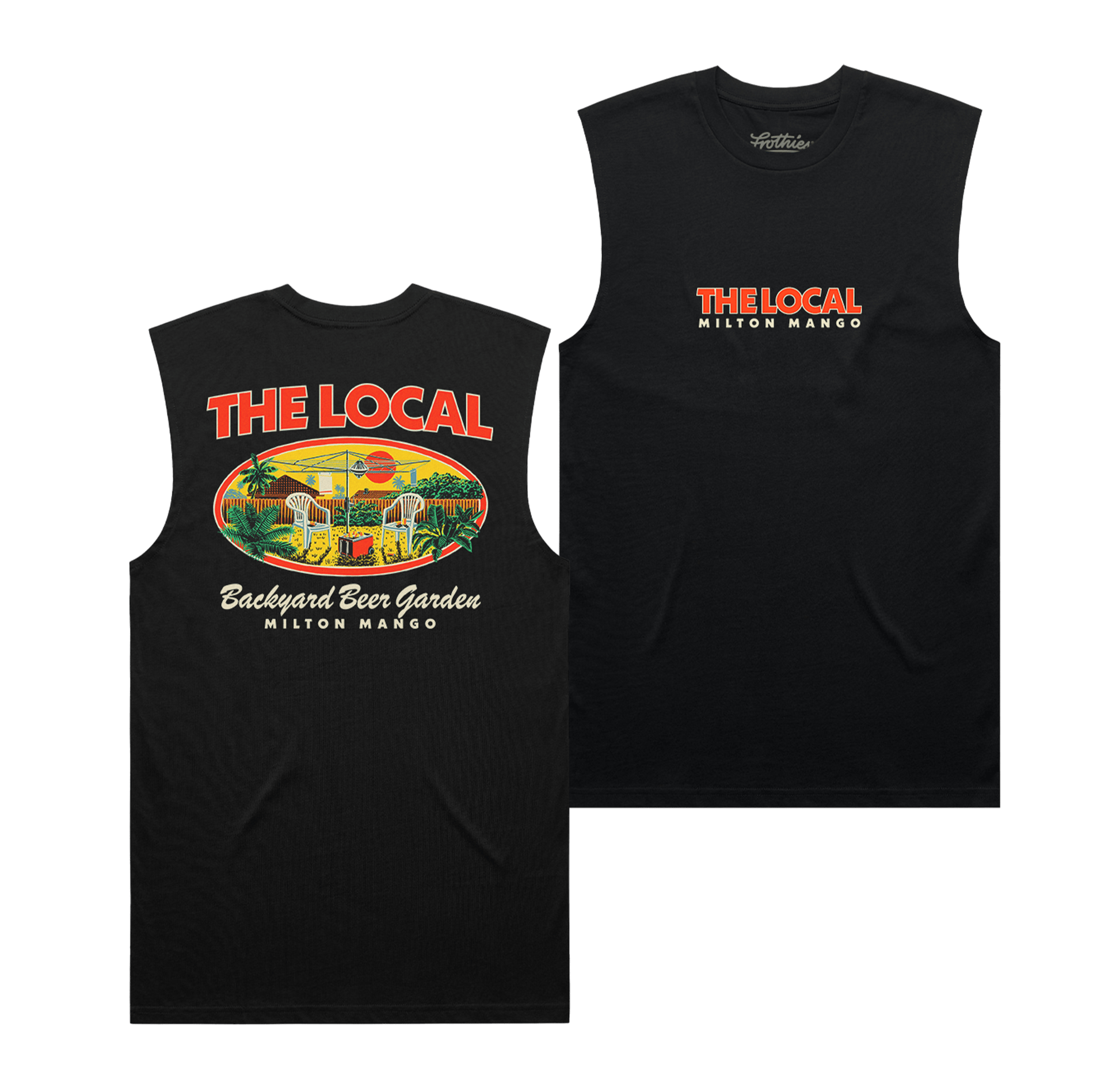 The Local Muscle Tee Black Muscle Tank Milton Mango