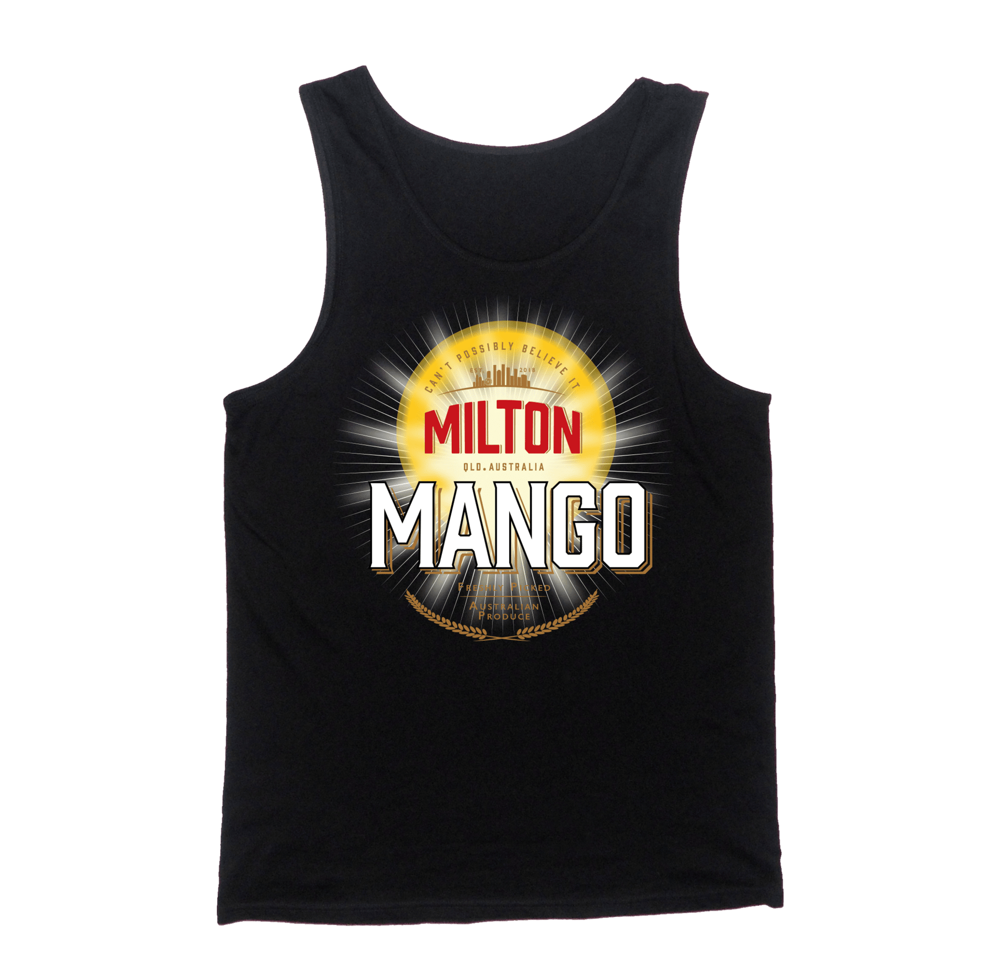 The Normanby Singlet Black Singlets Milton Mango